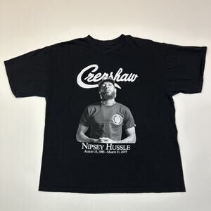 Nipsey Hussle Crenshaw Graphic T Shirt Black Hip Hop Rap Memorial Streetwear Tee